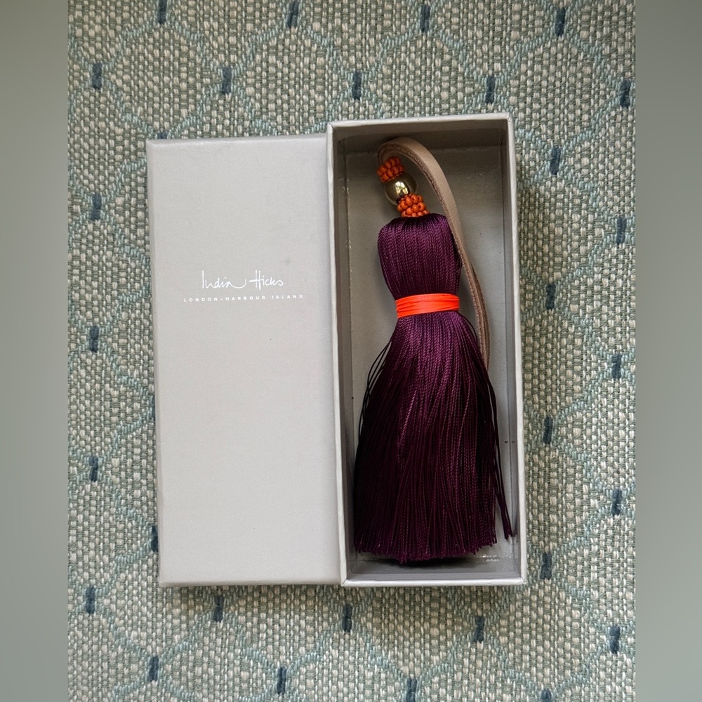 India Hicks Junkanoo Tassel - Aubergine *New in Box* - Picture 4 of 4